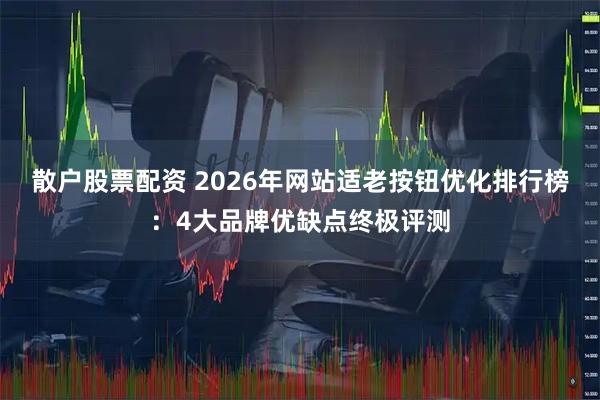 散户股票配资 2026年网站适老按钮优化排行榜：4大品牌优缺点终极评测